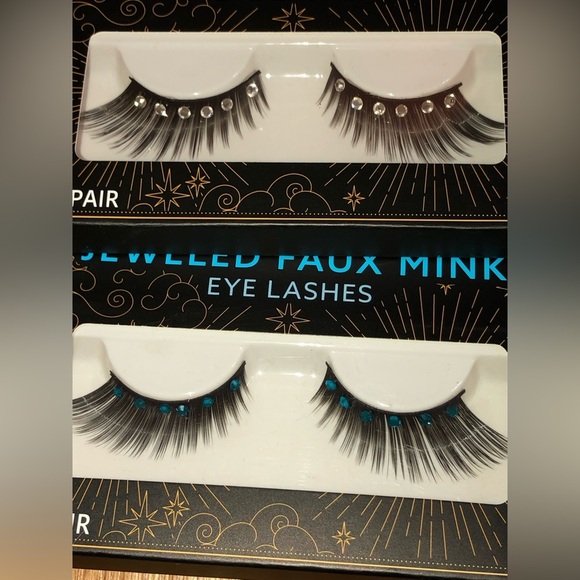 5pc lash bundle-3 BeJeweled mink sapphire, diamond & ruby lash extension & glue - Picture 2 of 15